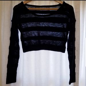 NWOT BCBG maxazria cropped mesh sweater small